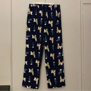 New OLD NAVY Llama Cactus Plants Flannel Pajama Novelty Boho PJ Pants Bottoms S
